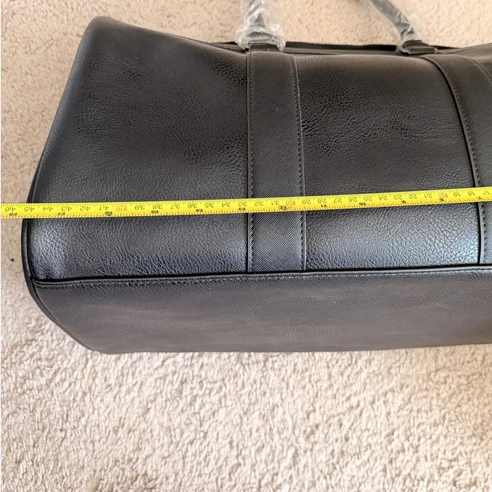 Ted Baker Striped PU Holdall weekender bag, Black‎